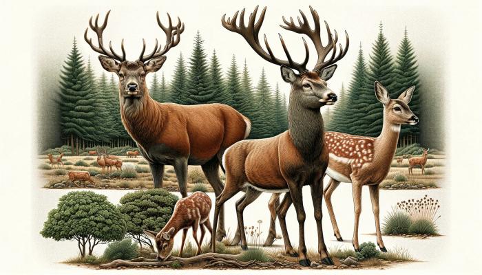 three deer species